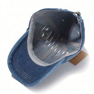 Custom Embroidery Summer Women <b>Men</b> <b>Sun</b> Fade Denim Trucker Dad <b>Hat</b> Soft Crown Curve Bill Baseball Sport Cap - Product Image 6