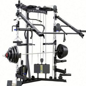 Matériel de fitness de haute qualité en acier, machine Smith multifonctionnelle, rack de musculation demi-pouvoir, écologique, marque SK - Product Image 2