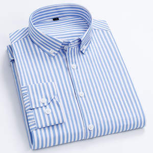 <span class=keywords><strong>Camicia</strong></span> Elegante Estiva da <span class=keywords><strong>Uomo</strong></span> Antirughe a Maniche Lunghe a <span class=keywords><strong>Righe</strong></span> <span class=keywords><strong>Camicia</strong></span> Casual da Ufficio Business a <span class=keywords><strong>Righe</strong></span> da <span class=keywords><strong>Uomo</strong></span> - Product Image 2