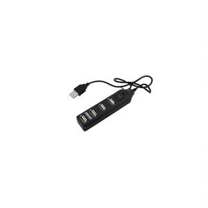 4 Port <b>Usb</b> <b>Hub</b> 14cm Black With Single Port Switch For Computer Use - Product Image 2