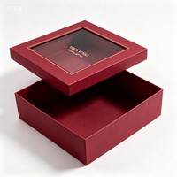 Boîtes à chocolat dorées de Noël en carton, boîtes à biscuits, gâteaux, pâtisseries avec couvercle transparent, boîtes à bonbons pliables avec fenêtre, boîtes à sushis