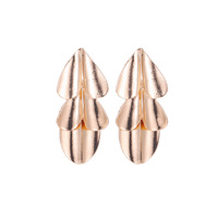 Boucles d'oreilles pendantes longues multicouches en forme de cœur et de feuille Gaovo Bohemia pour femmes, en acier inoxydable résistant au ternissement, bijoux de mode