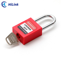 HiLink vente directe d'usine 10 pièces manille en acier multicolore 38mm ABS Kit de cadenas de sécurité avec clé principale serrures en gros