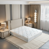 Matelas Orthopédique Hybride Contemporain Durable à Ressorts Ensachés de Taille Moyenne, Compressé Sous Vide et Roulé en Boîte, Luxe pour Écoles (Vente en Gros)