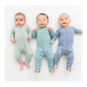 Pijama Enterizo de Bambú y Algodón Personalizado para Recién Nacido, Pelele con Cremallera para Bebé, Ropa de Dormir para Bebés y Niños Pequeños - Product Image 2