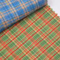 Tissu de contrôle en usine, motif 100% coton, uniforme scolaire teint en fil de popeline, chemise igo