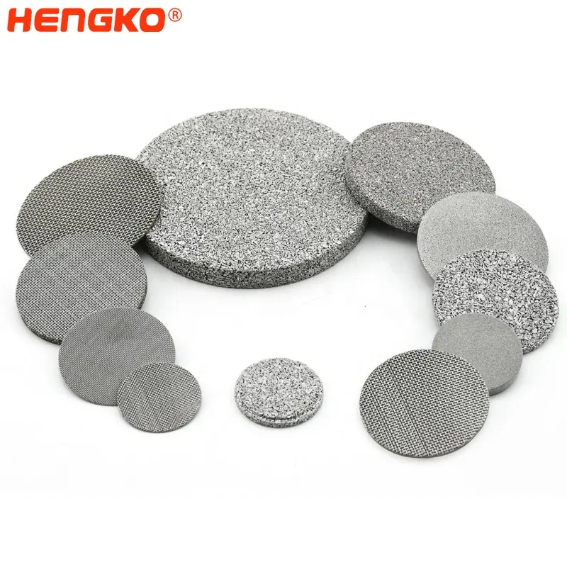 HENGKO工場焼結ミクロンステンレス鋼多孔質金属フィルターディスクステンレス鋼フィルター