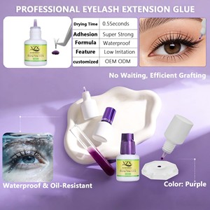 Pegamento para Pestañas en Racimo, Resistente al Agua, Secado Rápido, Fijación Fuerte, Larga Duración, Adhesivo para Extensión de Pestañas Individuales, Secado Rápido en 0.5s - Product Image 1