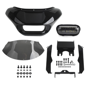 Carenado Impermeable para Motocicleta con Luz DRL+Direccional para Harley Low Rider/Fat Bob/Street Bob/Super Glide/Wide Glide 93-17 - Product Image 1
