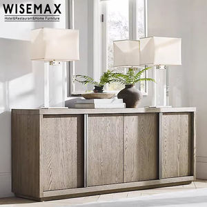 WISEMAX أثاث خشبي صلب بأربعة أبواب كونسول غرفة طعام حديثة لوح جانبي لغرفة المعيشة بالفيلا الحديثة - Product Image 2