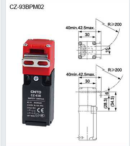 Interrupteur de fin de course SPDT CZ-93CPM 3A 250VAC IP65 étanche <span class=keywords><strong>vertical</strong></span> avec interverrouillage de sécurité CE - Product Image 3