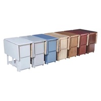 Table à manger rectangulaire en bois pliable, moderne et minimaliste, gain de place, avec 4 chaises pliantes