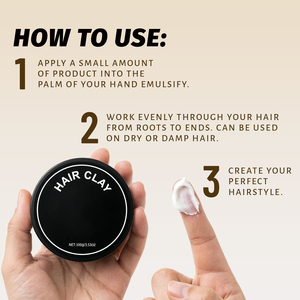 Cera per Capelli Opaca a Tenuta Forte per <span class=keywords><strong>Uomo</strong></span>, Etichetta Privata, per lo Styling di Capelli Spessi - Product Image 3