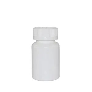 לוגו בקבוק כמוסת גלולות רפואה למרקחת ריק HDPE פלסטיק 70 מ""ל הדפסת מסך לבן מכסה בורג 10 גרם 30 מ""מ 10000 יחידות CN;GUA