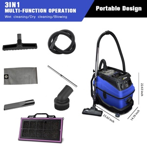 Aspirateur industriel électrique multi-usage, vent, humide et sec, 3 en 1, 1600 w Max, 30 Litre, réservoir en plastique PP <span class=keywords><strong>bleu</strong></span> et rouge - Product Image 6