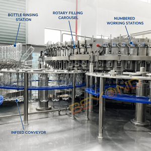 Ligne complète de mise en bouteille automatique clé en main pour boissons, 15000 BPH, pour bouteilles en plastique/canettes de 500 ml, usine de production avec pompe à engrenages à entraînement électrique - Product Image 4