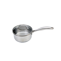 Usine en gros ustensiles de cuisine trois pièces marmite fond antiadhésif poêle cuisine en acier inoxydable poli ensemble de casseroles à lait