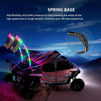 Lumière de mât de drapeau LED RGB Flow Runner Autres accessoires d'éclairage automobile Courbe flexible pour tout-terrain Lampe de drapeau de plage Fouets lumineux