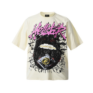 T-<span class=keywords><strong>shirt</strong></span> <span class=keywords><strong>vintage</strong></span> style américain à motif de dessin animé, vente en gros directe usine, transfrontalier, coton de haute qualité, coupe ample, respirant - Product Image 4