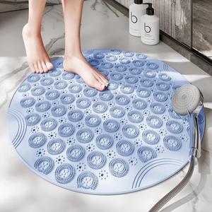 Tapis antidérapant pour salle de bain, tapis de douche rond, imperméable, antidérapant, pour toilettes et porte, design minimaliste - Product Image 2