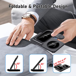 Soporte de cargador inalámbrico rápido plegable multifuncional, base de estación de carga rápida plegable para <span class=keywords><strong>iPhone</strong></span> Pro Max Watch <span class=keywords><strong>Airpods</strong></span> - Product Image 6