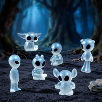 Figurines miniatures d'aliens de Pâques à dissimuler, qui brillent dans le noir, figurines artisanales en résine pour les fêtes spatiales, remplisseurs de sacs cadeaux