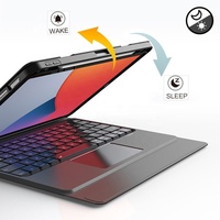 Neue Tastaturhülle für iPad 10. Generation Combo Anpassbare RGB-Hintergrundbeleuchtung Trackpad 3 Tasten Stifthalter USB-Schnittstelle