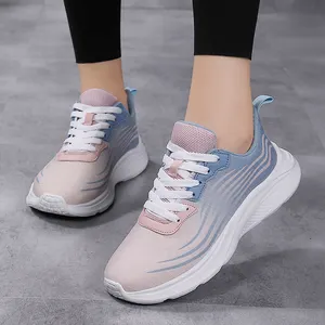कोरियाई चलने के जूते गुलाबी Suppliers-2022 नई फैशन स्नीकर्स आरामदायक जूते महिलाओं कोरियाई गैर पर्ची फीता अप महिलाओं के चलने के जूते का आकार 35-42