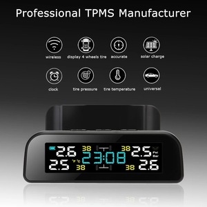 نظام مراقبة ضغط الإطارات بالطاقة الشمسية لاسلكي مع 4 مستشعرات، عرض فوري للحرارة والضغط للسيارات والشاحنات الصغيرة وسيارات الدفع الرباعي والسيدان - Product Image 5