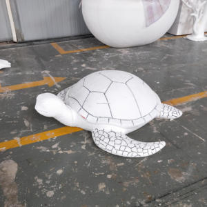 פסל צב בגודל טבעי עשוי שרף בהתאמה אישית, פסל צב מסיבי זכוכית, פסל חיה. - Product Image 6