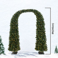 Garten dekoration PVC Weihnachts baum bogen grüner Gras bogen