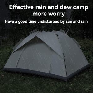 Tenda Pop-Up Istantanea a Doppia Finestra con Telo Antipioggia Rimovibile, Riparo Solare, Montaggio Rapido Automatico, Tenda da Campeggio per Famiglie - Product Image 4