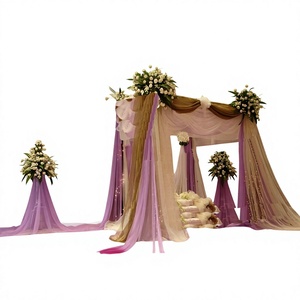 Nigerion Wedding Stage Decorations Wedding Stage With Backdrop <b>Curtains</b> Southian Wedding Stage Decors - Product Image 1