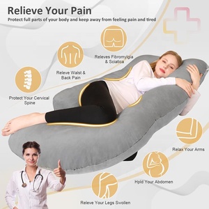 G Shape Pro Maternité Oreiller de Grossesse avec Couverture Amovible Réglable Soutien <span class=keywords><strong>pour</strong></span> Dos Hanche Ventre Jambes <span class=keywords><strong>pour</strong></span> Femmes Enceintes - Product Image 4
