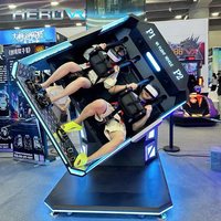 Simulador de Vuelo HEROVR 360 VR de 2 Plazas, Cabina Metálica para Interiores/Exteriores, Uso Doméstico y Público, Parque Temático Educativo