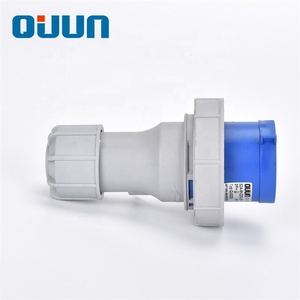 QUUN usine matériaux en Nylon 3Pin 32A ampare 220v IP67 étanche cuivre prise électrique industrielle prise connecteur support OEM - Product Image 2
