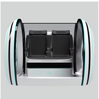 720 degrés 2 places 9D VR Motion Chair 360 Cockpit Vr en forme d'oeuf pour attraction de centre commercial intérieur fabriqué en métal durable