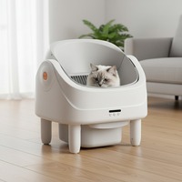 Conception écologique, facile à nettoyer, bac à litière pour chat entièrement automatique et intelligent, bac à litière pour chats