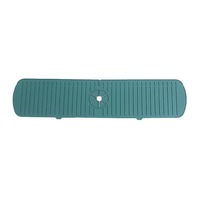 2025 Jieyu Tapis d'évier de cuisine en silicone et latex, écologique, antiadhésif, imperméable et réglable, avec supports de rangement pour robinet et récupération d'eau