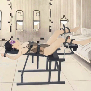 Chaise de jeu BDSM en cuir réglable, exercices de Kegel, menottes, bondage, retenue, meubles de positionnement sexuel, taille <span class=keywords><strong>L</strong></span> - Product Image 3