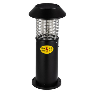Lampe anti-moustiques d'extérieur, piège à insectes LED pour ferme, ranch, verger, pelouse, en acier inoxydable noir, non toxique, alimenté électriquement - Product Image 3