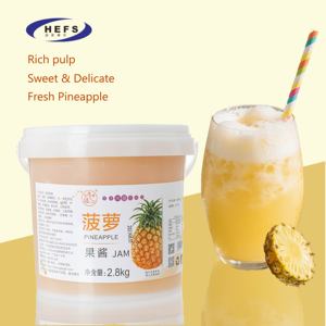 2025 OEM meilleur prix Premium sirop goutte liquide thé lait café 2.8KG pâte d'ananas pot sous vide gelée bonbons confiture de fruits avec pulpe - Product Image 4