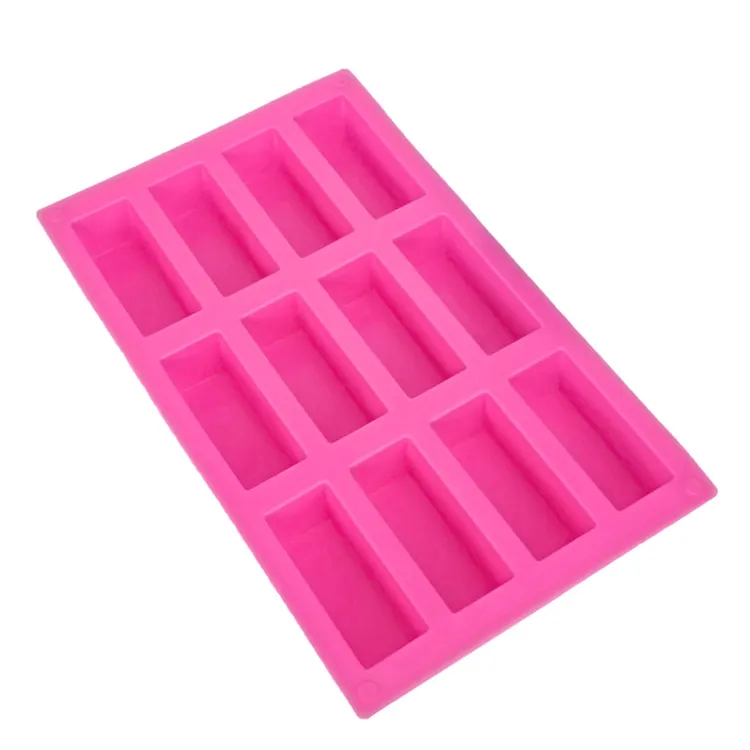 Soap Mold Chocolate Mold Silicone Cake Jelly Mold Cavity Rectangle Silicone Top Selling High Quality Healthy 12 Moulds