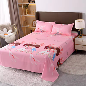 Hot Sale Modern Polyester <strong>Floral</strong> Leaves Pattern 200TC Home Use Anti-Static Therapy Fitted <strong>Bed</strong> <strong>Sheet</strong> - Product Image 5
