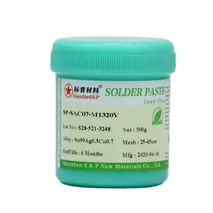 Sn99ag0.3cu0.7lead-free high temperature containing 0.3 silver SAC0307 Solder paste SMT QFN climbing tin FPC printing wet 4 powd