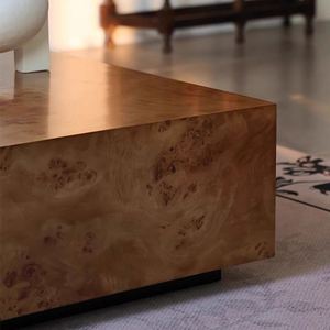 Mesa de Centro Redonda de Madera Maciza Estilo Americano Tradicional con Color Personalizable para Muebles de Sala - Product Image 6