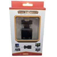 Adaptor VGA ke HDTV dengan Audio 3.5mm, Konektor Berlapis Emas Transmisi Sinyal Stabil