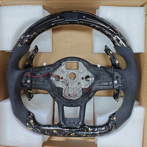 Volant personnalisé en Alcantara et carbone forgé avec LED pour VW Volkswagen <span class=keywords><strong>Golf</strong></span> 5 6 7 <span class=keywords><strong>R</strong></span> 7R MK5 MK6 MK7 Gti Passat B7 B8 <span class=keywords><strong>Tiguan</strong></span> Jetta - Product Image 3