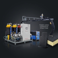 Machine à mousse de polyuréthane PU basse pression à trois composants Lingxin avec moteur de pompe, contrôle PLC, 380V, 10-35kW, garantie 1 an