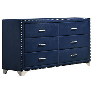 Blue 4-Piece Queen Contemporary <b>Convertible</b> Wood Bedroom Set - Product Image 3